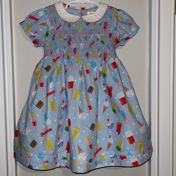 Baby Boden Other - NWT Baby Boden 3-4 yo Provence Blue Ice Creams Dress Toddler Girl Baby Boden